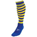 Royal Blue-Yellow - Front - Precision Childrens-Kids Pro Hooped Football Socks