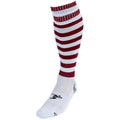 White-Maroon - Front - Precision Childrens-Kids Pro Hooped Football Socks