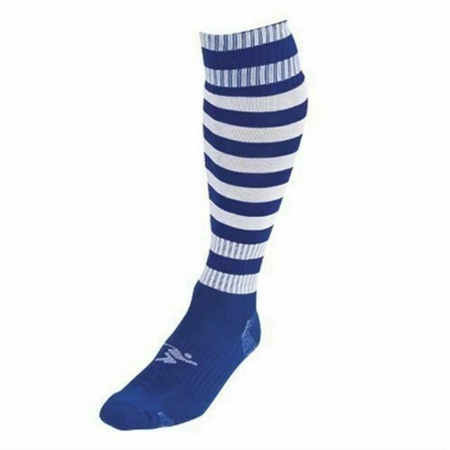 Royal Blue-White - Front - Precision Childrens-Kids Pro Hooped Football Socks