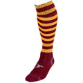 Maroon-Amber Glow - Front - Precision Childrens-Kids Pro Hooped Football Socks