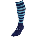 Navy-Sky Blue - Front - Precision Childrens-Kids Pro Hooped Football Socks