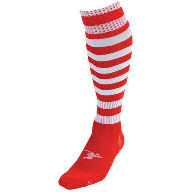 Red-White - Front - Precision Childrens-Kids Pro Hooped Football Socks
