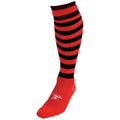 Red-Black - Front - Precision Unisex Adult Pro Hooped Football Socks