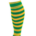 Green-Gold - Back - Precision Unisex Adult Pro Hooped Football Socks