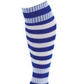 Royal Blue-White - Back - Precision Unisex Adult Pro Hooped Football Socks