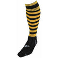 Black-Amber Glow - Front - Precision Unisex Adult Pro Hooped Football Socks