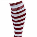 White-Maroon - Back - Precision Unisex Adult Pro Hooped Football Socks