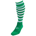 Green-White - Front - Precision Unisex Adult Pro Hooped Football Socks