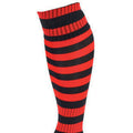 Black-Red - Back - Precision Unisex Adult Pro Hooped Football Socks