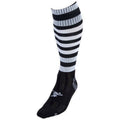 Black-White - Front - Precision Unisex Adult Pro Hooped Football Socks