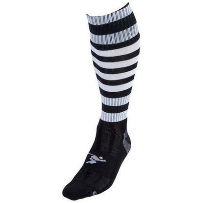 Black-White - Front - Precision Unisex Adult Pro Hooped Football Socks