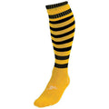 Gold-Black - Front - Precision Unisex Adult Pro Hooped Football Socks