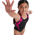 Black-Pink - Lifestyle - Speedo Girls Hyper Boom Splice One Piece Swimsuit