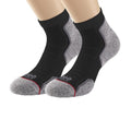 Black-Grey - Back - 1000 Mile Mens Run Recycled Ankle Socks (Pack of 2)