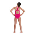 Pink - Back - Speedo Girls Medalist Eco Endurance+ One Piece Swimsuit