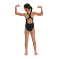 Black - Back - Speedo Girls Medalist Eco Endurance+ One Piece Swimsuit
