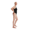 Black - Close up - Speedo Womens-Ladies Medalist Eco Endurance+ One Piece Swimsuit