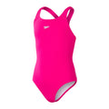 Pink - Front - Speedo Girls Medalist Eco Endurance+ One Piece Swimsuit