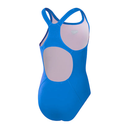 Bondi Blue - Back - Speedo Girls Medalist Eco Endurance+ One Piece Swimsuit