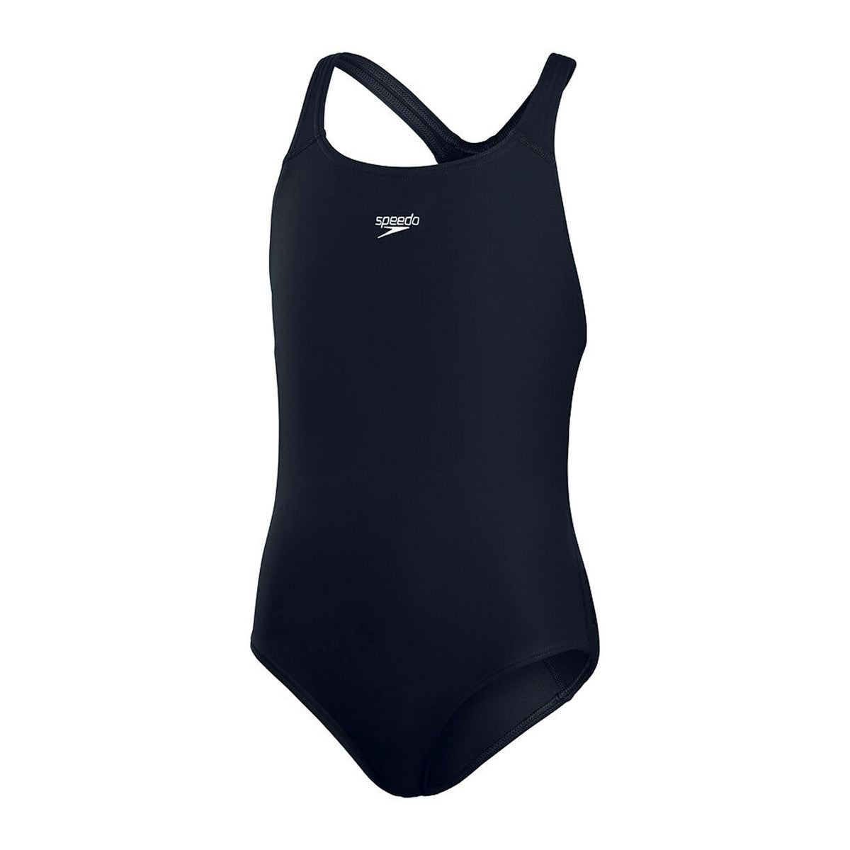 Navy - Front - Speedo Girls Medalist Eco Endurance+ One Piece Swimsuit