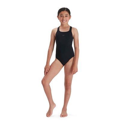 Black - Side - Speedo Girls Medalist Eco Endurance+ One Piece Swimsuit