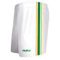 White-Green-Gold - Front - McKeever Childrens-Kids Core 22 Youth GAA Shorts