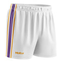 White-Purple-Gold - Front - McKeever Unisex Adult Core 22 GAA Shorts