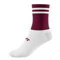 Maroon-White - Front - McKeever Unisex Adult Pro Bar Mid Calf Socks