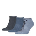 Denim - Front - Calvin Klein Mens Trainer Socks (Pack of 3)