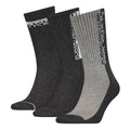 Charcoal - Front - Calvin Klein Mens Crew Socks (Pack of 3)