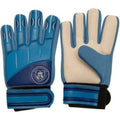 Sky Blue-White - Front - Manchester City FC Childrens-Kids Delta Goalkeeper Gloves