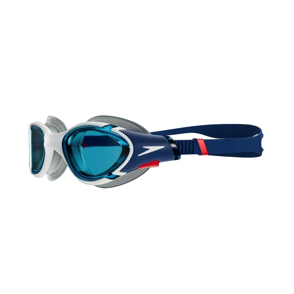 Blue-White - Side - Speedo Unisex Adult 2.0 Biofuse Swimming Goggles