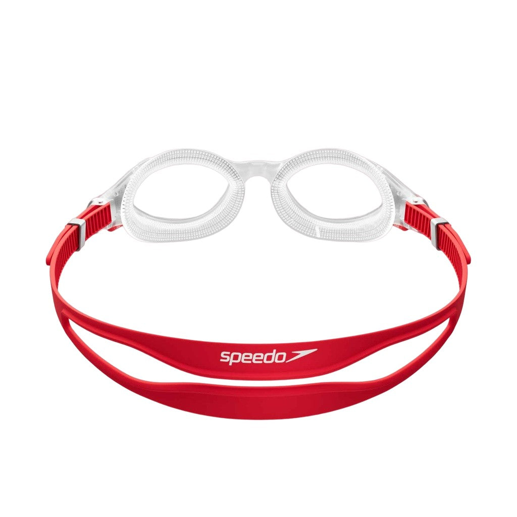 Clear-Red - Back - Speedo Unisex Adult 2.0 Biofuse Swimming Goggles