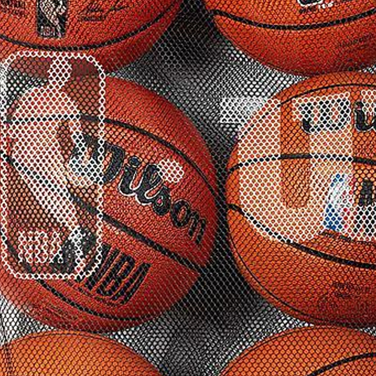 Black - Back - Wilson NBA Mesh Ball Bag
