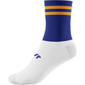 Royal Blue-Amber-White - Front - McKeever Childrens-Kids Pro Stripe Detail Socks