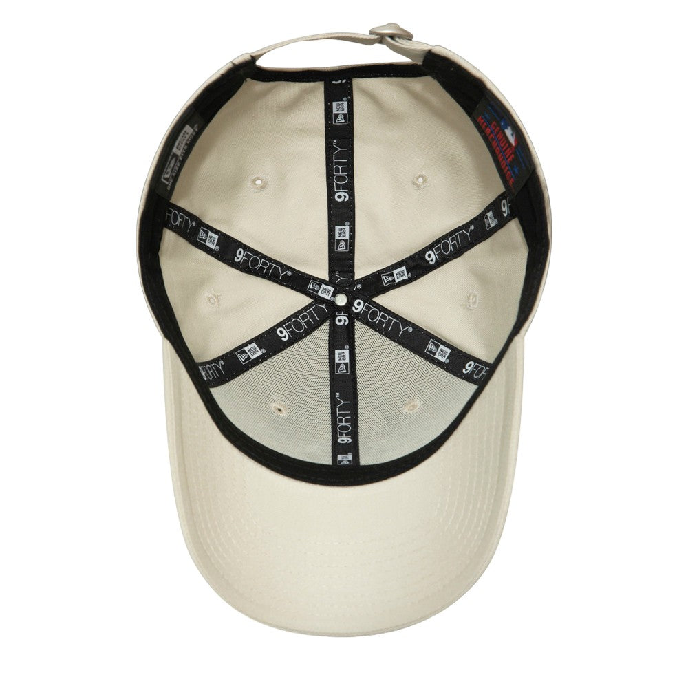 Cream-Black - Side - New Era Unisex Adult 9FORTY New York Yankees Baseball Cap