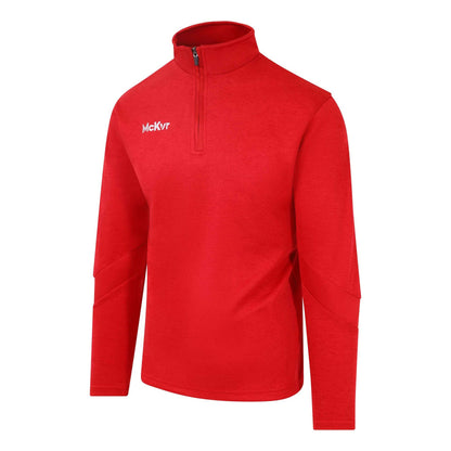 Red - Front - McKeever Boys Core 22 Quarter Zip Top