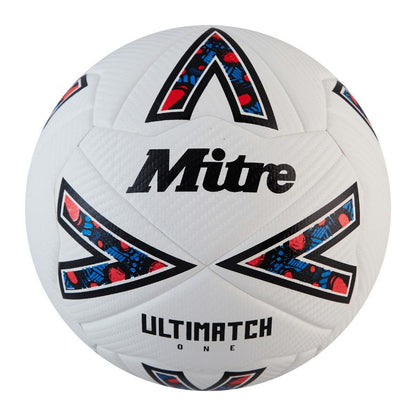 White-Black-Red - Front - Mitre Ultimatch One Football