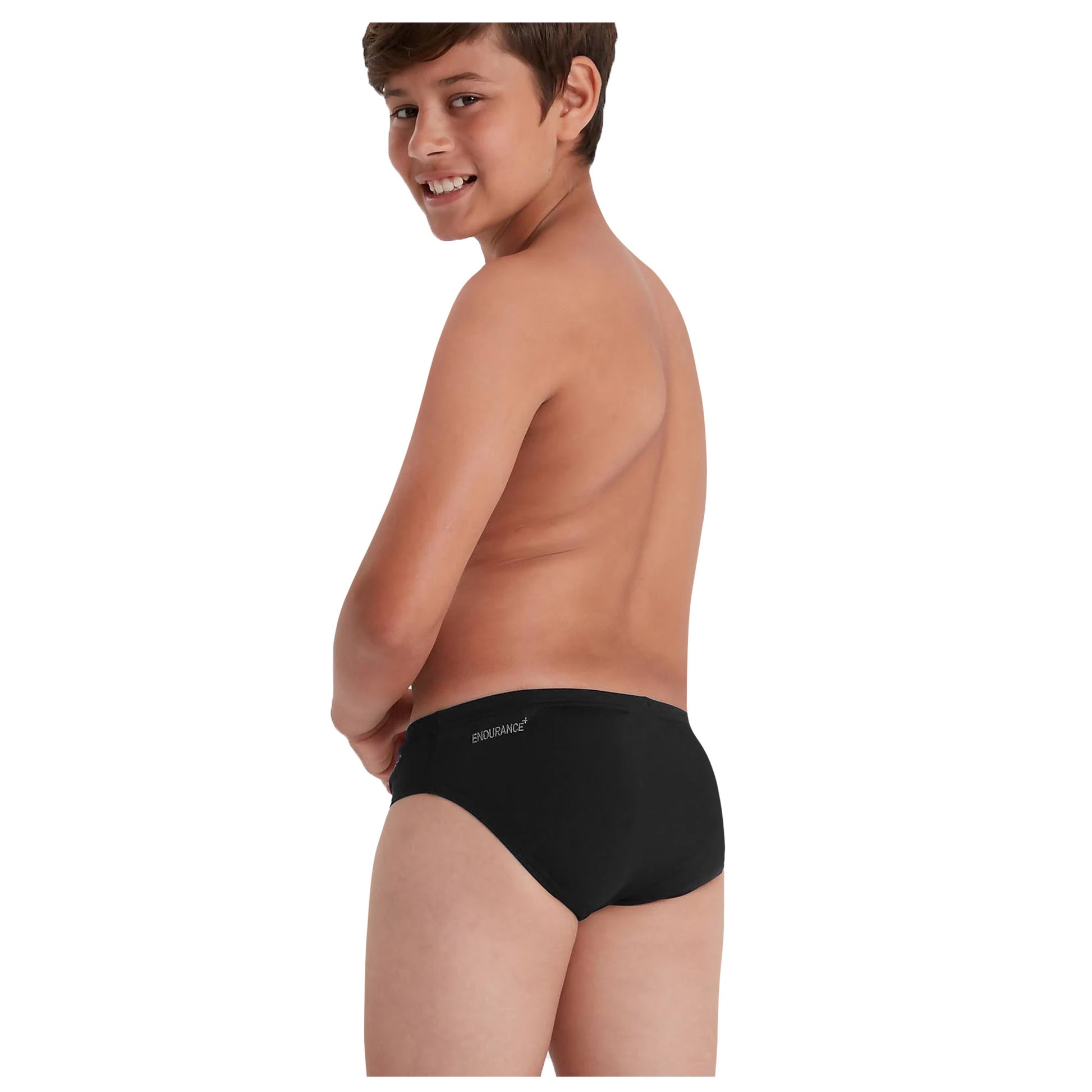 Black - Side - Speedo Boys Endurance+ Swim Briefs