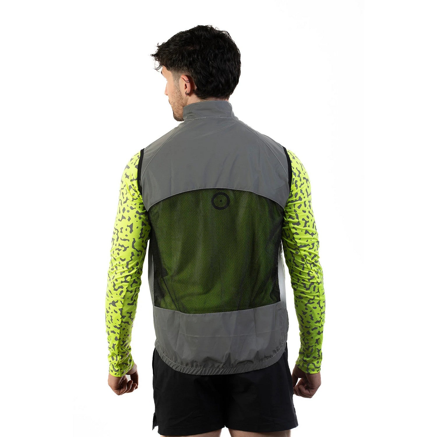 Grey - Back - Bodylite Gear Mens Reflective Gilet