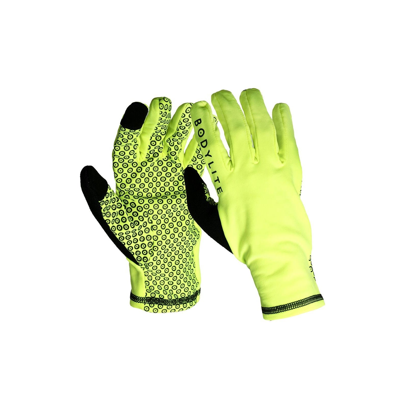 Neon Yellow - Front - Bodylite Gear Unisex Adult Reflective Gloves