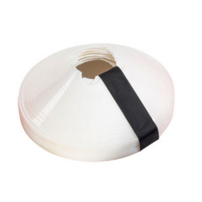 White - Front - Precision Sleeved Saucer Cones (Pack Of 10)