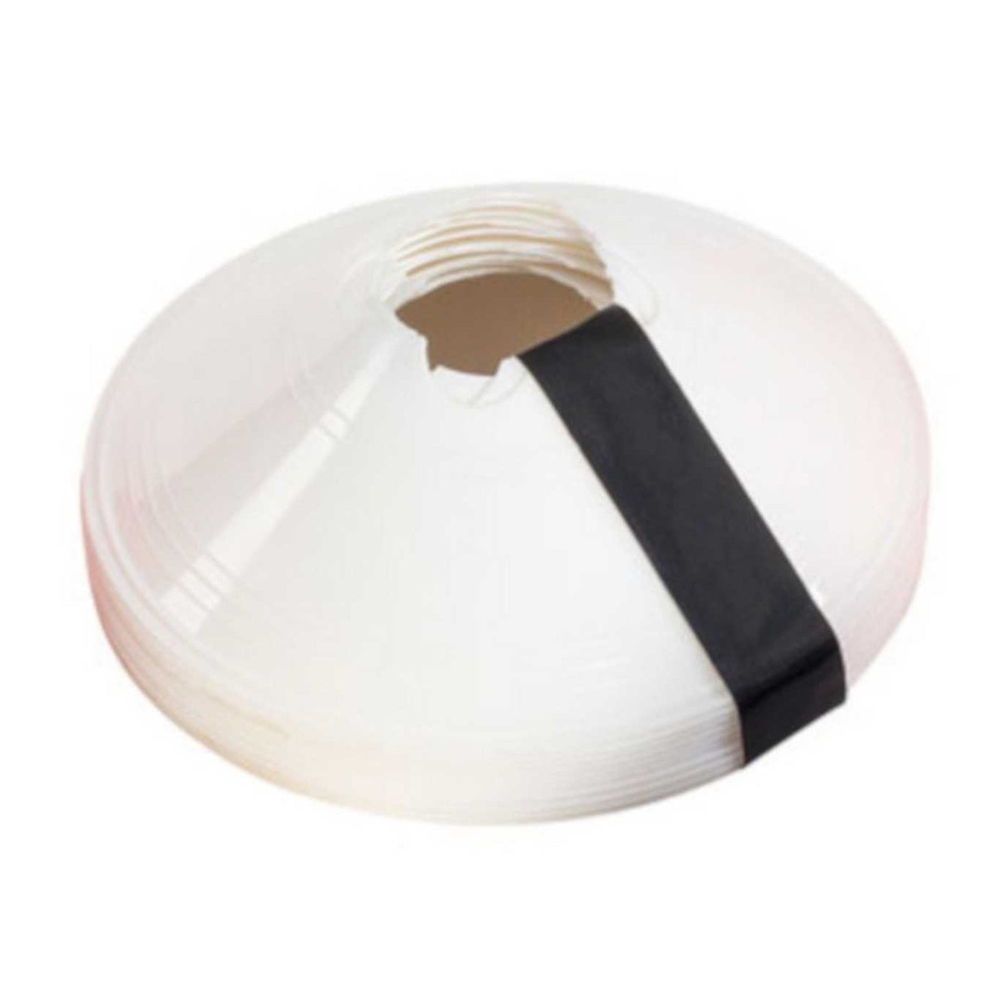 White - Front - Precision Sleeved Saucer Cones (Pack Of 10)