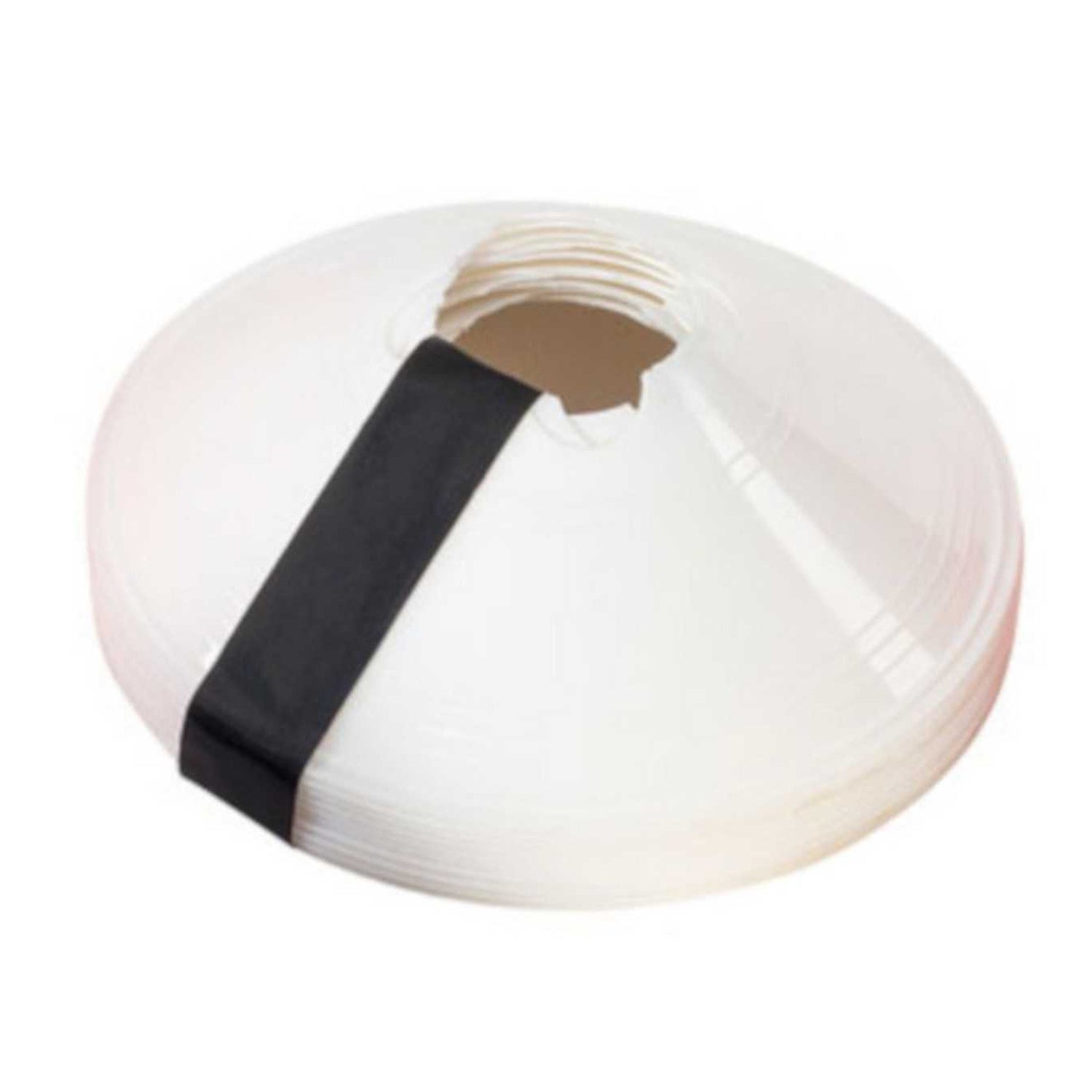 White - Back - Precision Sleeved Saucer Cones (Pack Of 10)