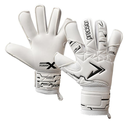 White - Front - Precision Childrens-Kids Fusion X Pro Classic Hybrid Giga Goalkeeper Gloves