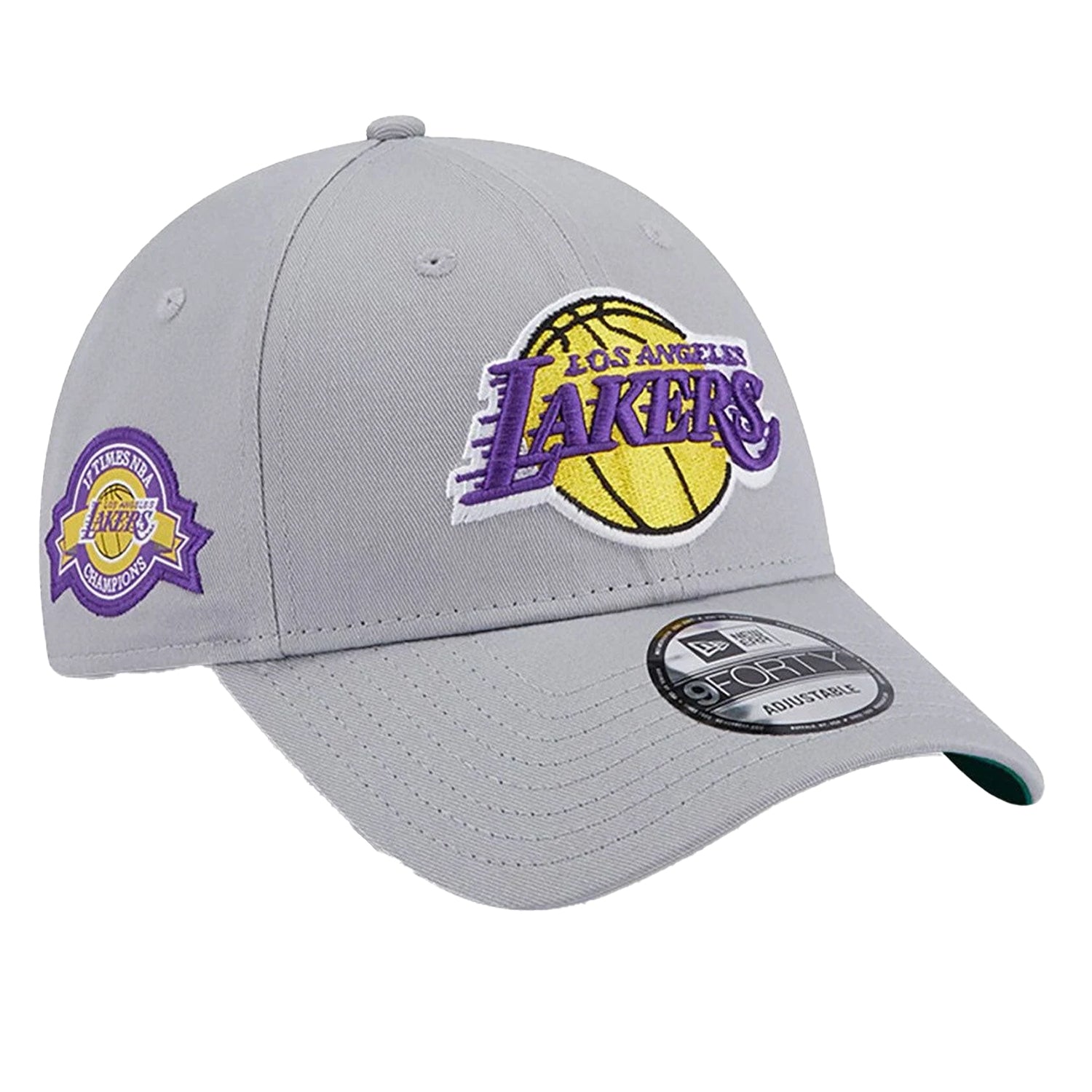 Grey - Side - Los Angeles Lakers 9Forty New Era Baseball Cap