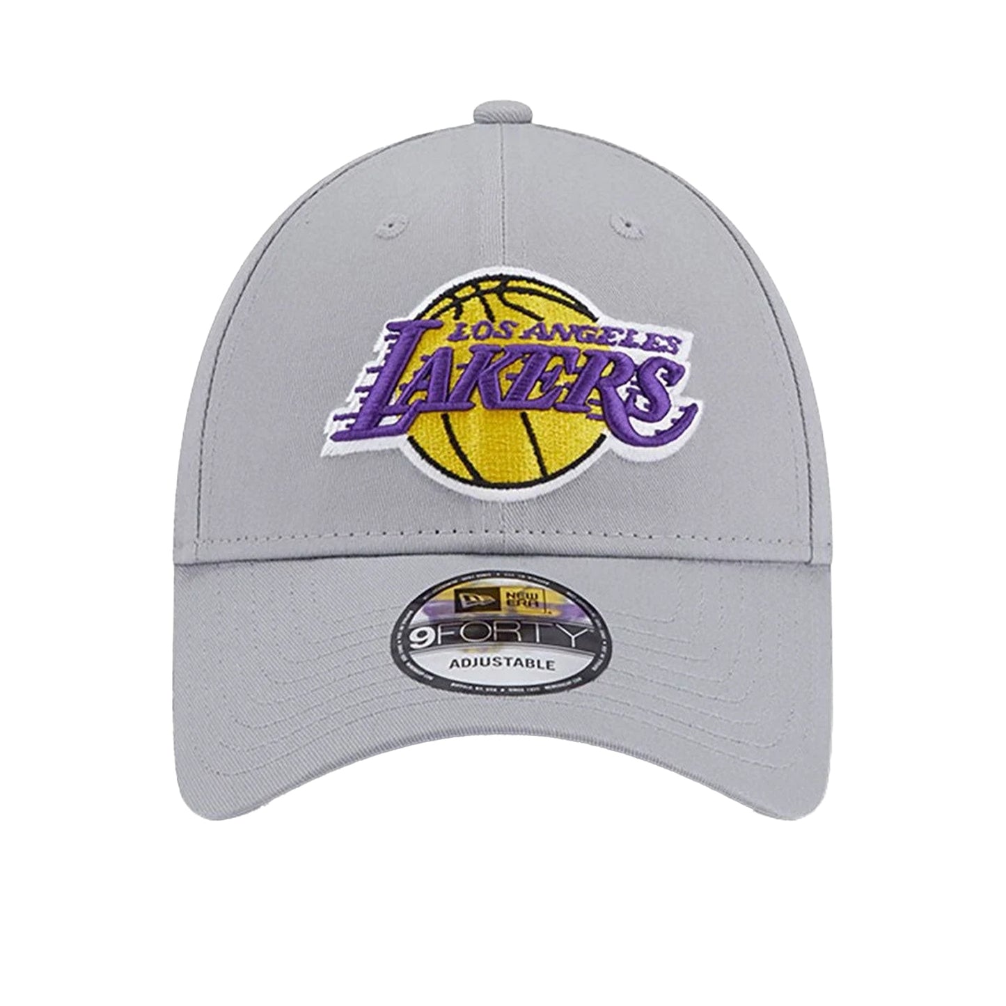 Grey - Front - Los Angeles Lakers 9Forty New Era Baseball Cap