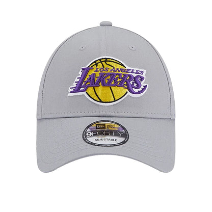 Grey - Front - Los Angeles Lakers 9Forty New Era Baseball Cap