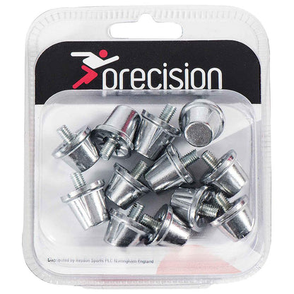 Silver - Front - Precision Alloy Football Studs (Pack Of 12)