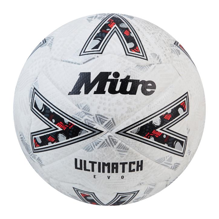 White-Off White-Silver - Front - Mitre Ultimatch Evo Football